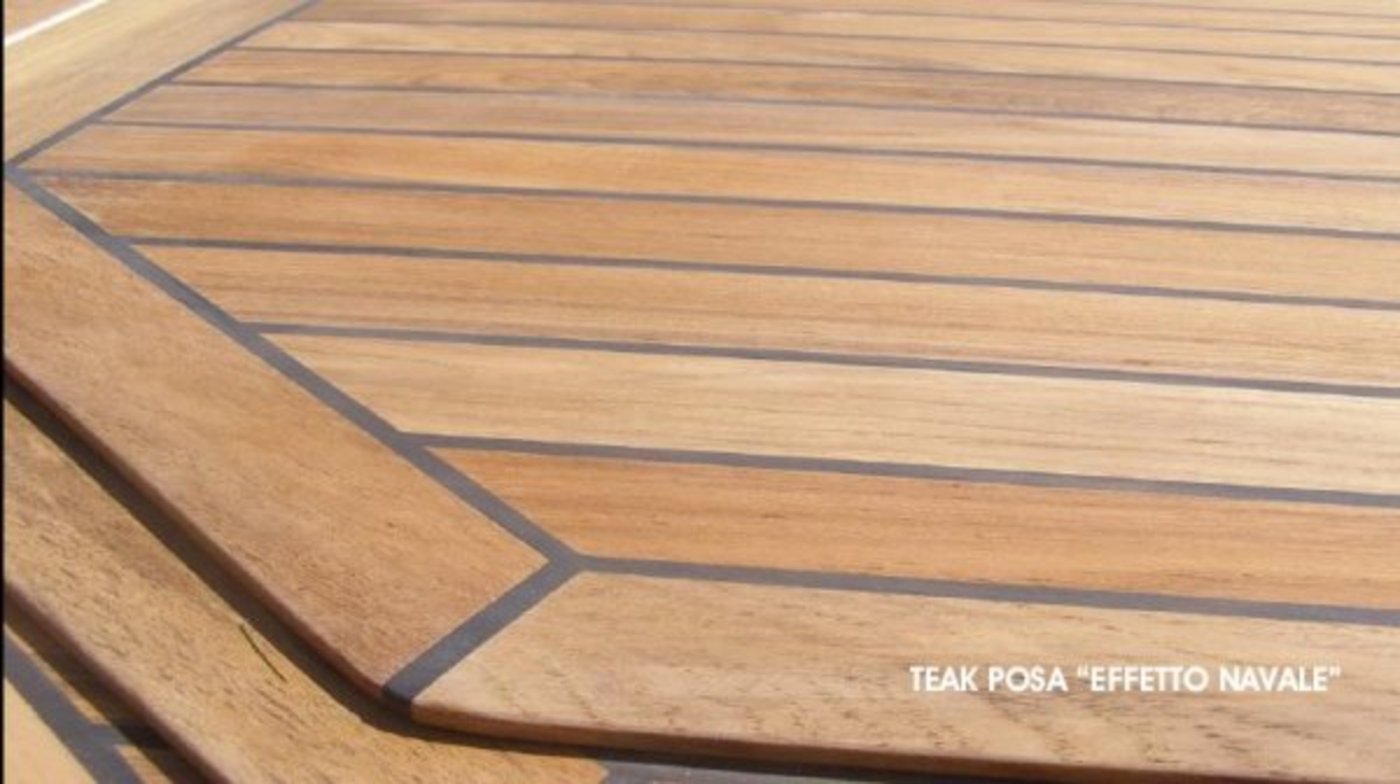 Parquet a Listoni per esterno in Teak Antico — ANTICO CADORE SRL