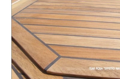 Pavimenti per esterni in teak a listoni
