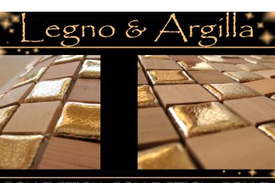 mosaico oro/legno