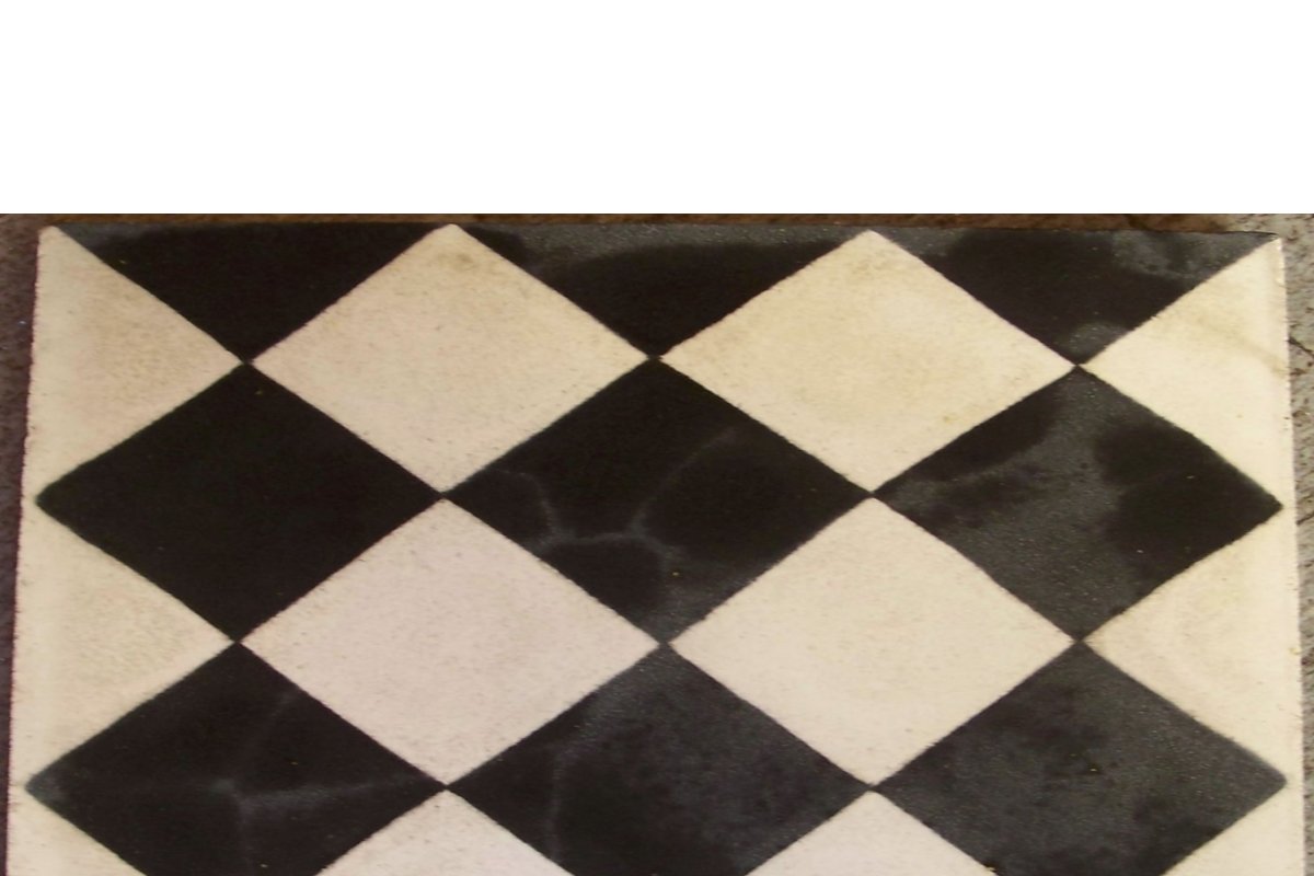 Cementina quadrata bianca e nera — SOLS - Interni di Prestigio
