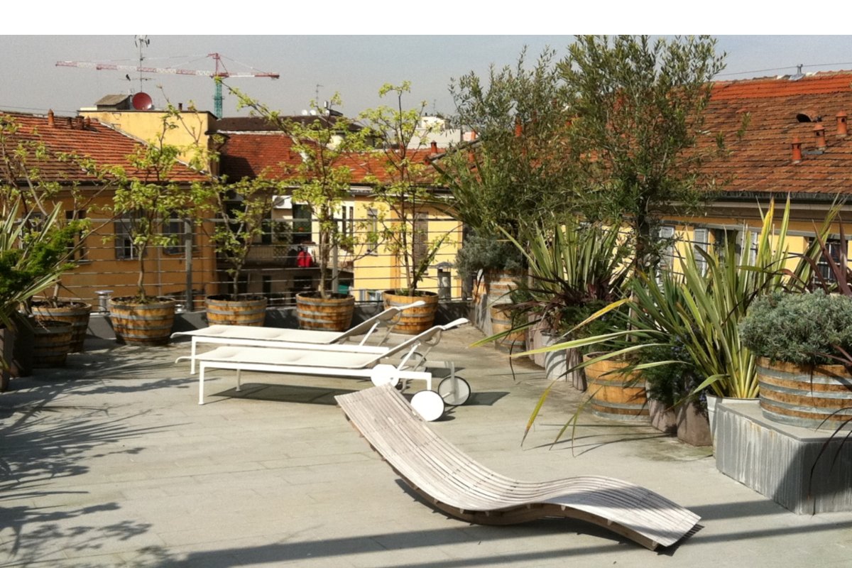 progettazione e realizzazione terrazzo in milano — Giardini Pagani